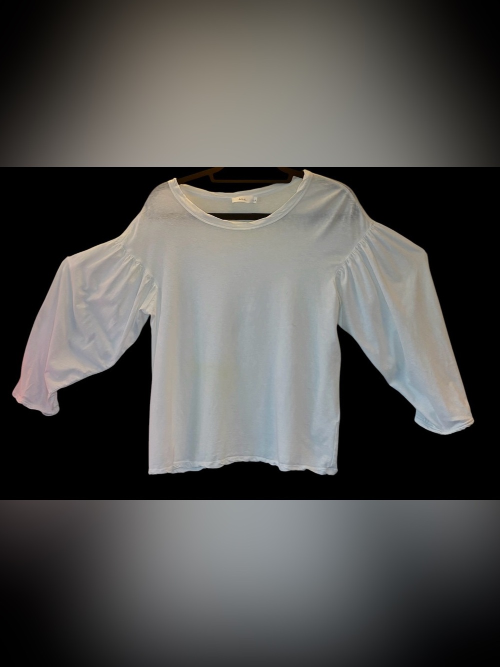 A.L.C. White Puff-Sleeve Women's t shirt - Picture 8 of 10
